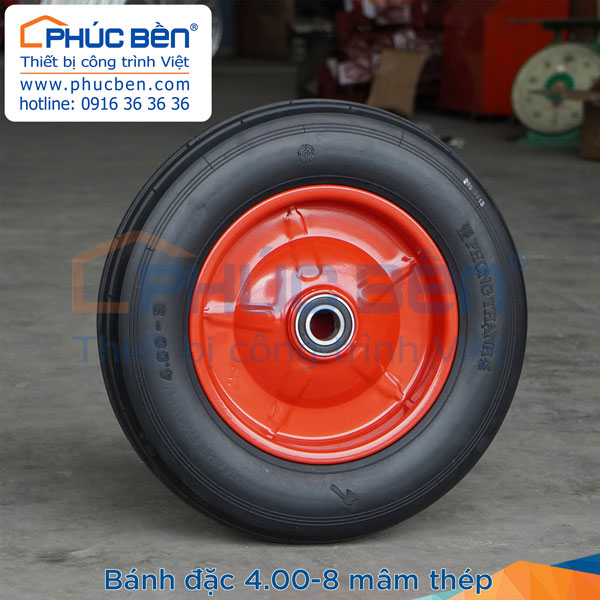 banh-dac-400-8-phong-thanh-(2) Bánh đặc 4.00-8 mâm thép cao cấp dùng cho xe cải tiến